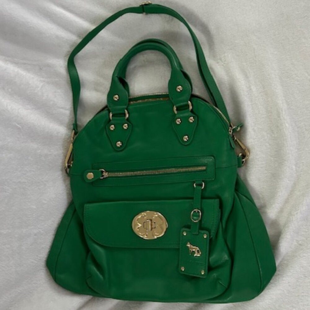💚 Emma Fox - Kelly Green Genuine Leather handbag